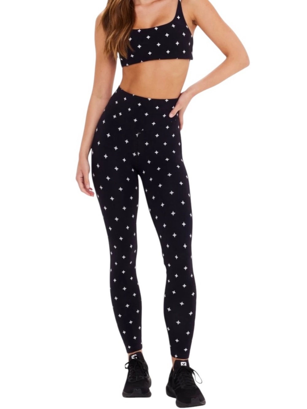 THE UPSIDE Satellite Star Leggings M Medium Thick Jacquard Winter Fall Midi 25”